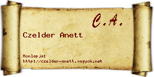 Czelder Anett névjegykártya